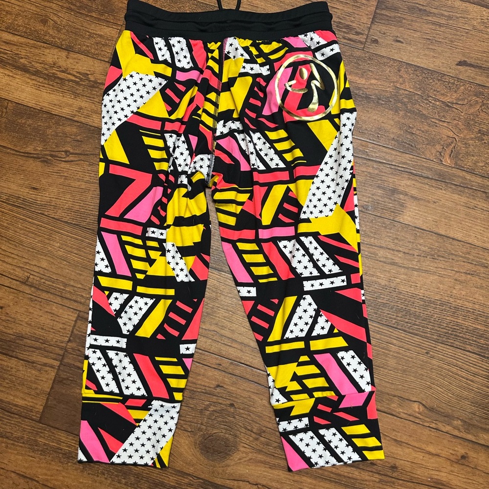 Zumba Fitness Colorful Geometric Ankle Pants